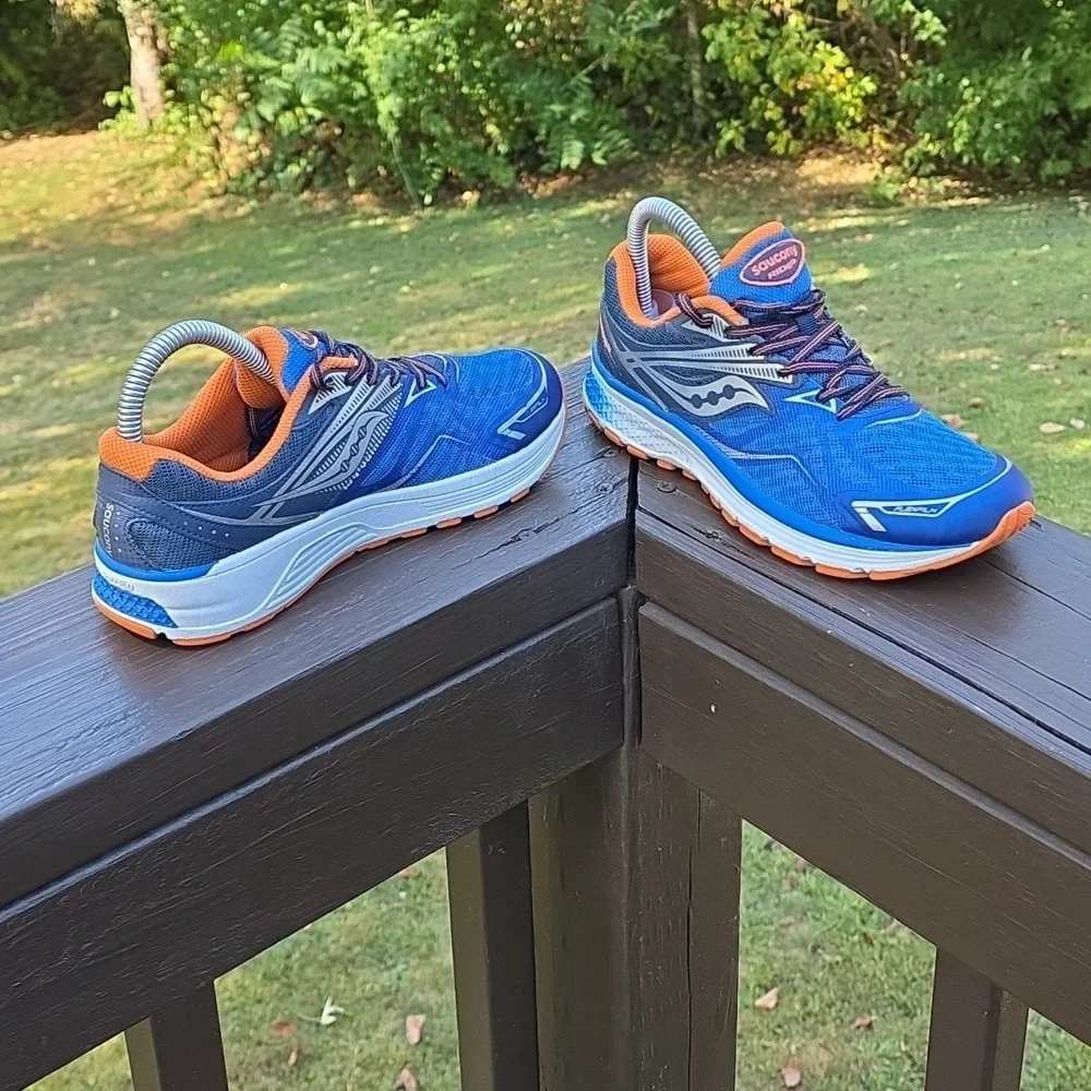 Saucony Ride 9 Running‎ Shoes Blue/Orange Men's 4.5 Clean